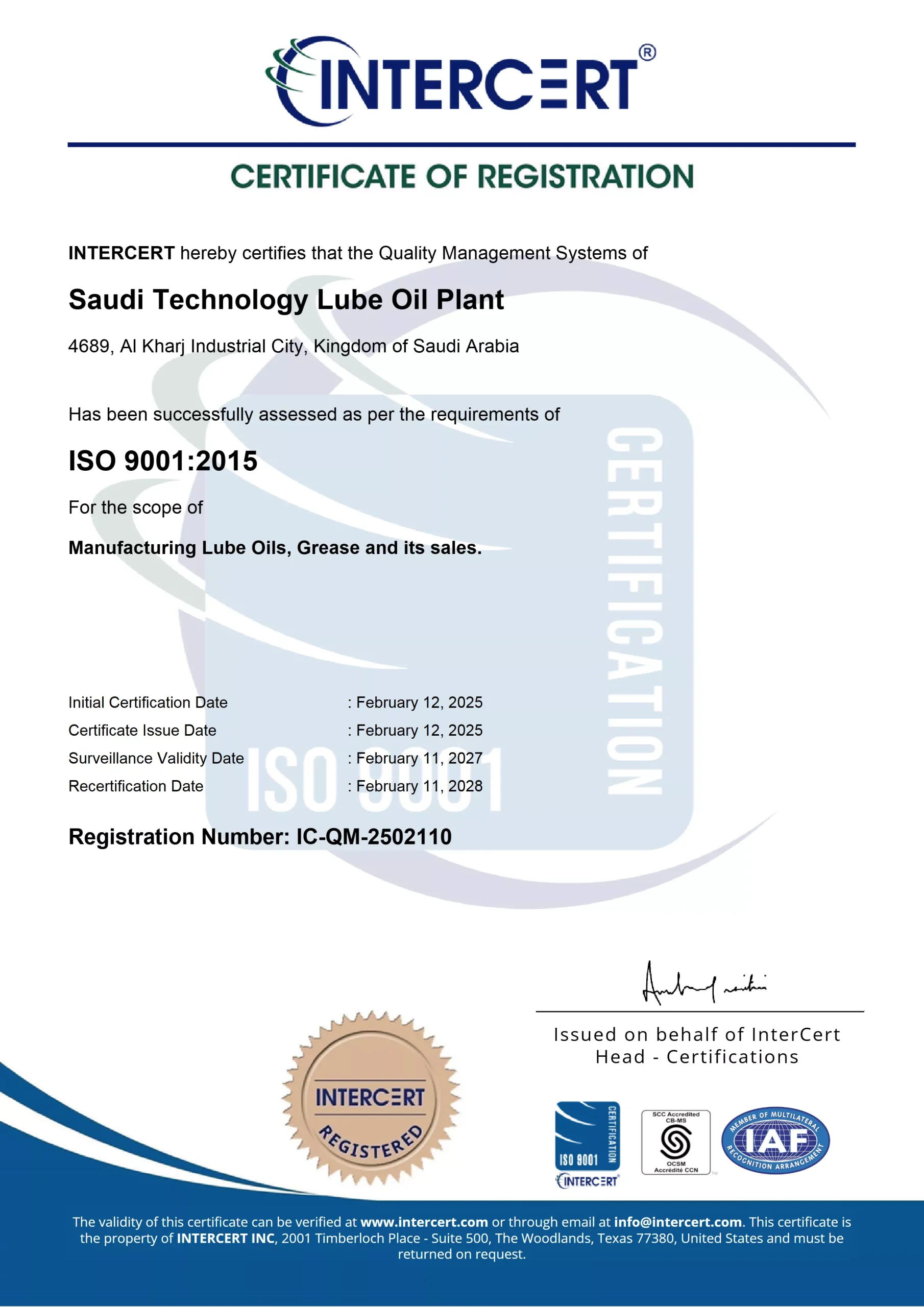 certificate